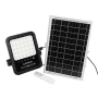 LUXULA LED Solarstrahler mit Solarpanel und Fernbedienung, Kaltweiß, Schwarz.