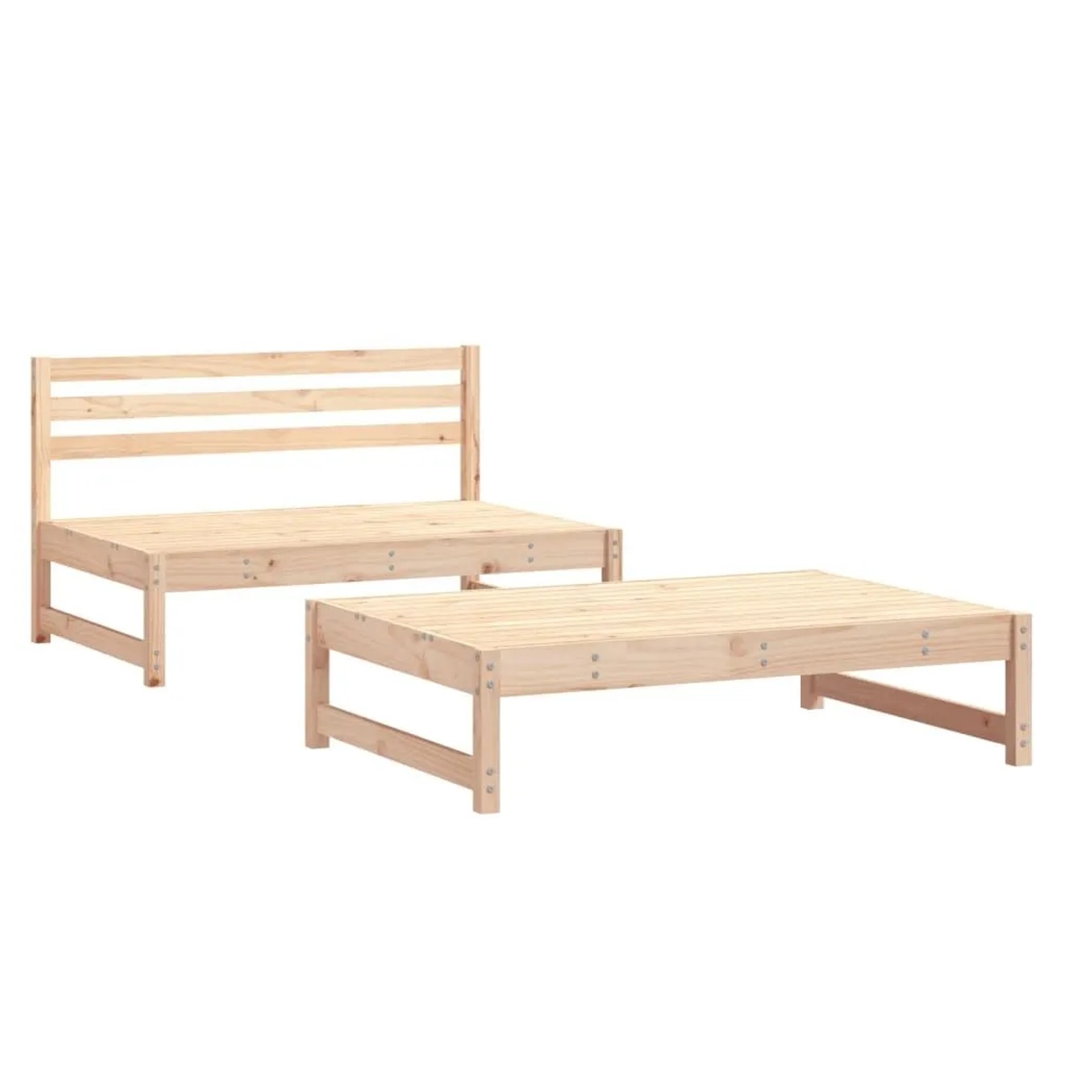 vidaXL 2-Tlg Garten-Lounge-Set Massivholz Kiefer 825723