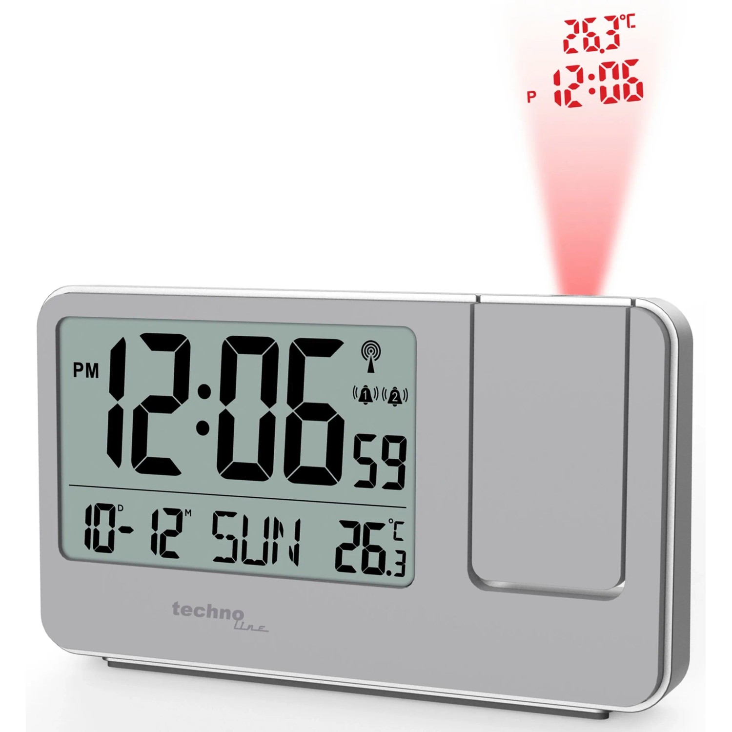 technoline Projektionswecker WT 534 Grau