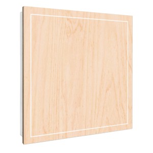 Banjado Schlüsselbox aus Holz, 30x30cm, weiße Box mit Betonwand-Motiv und 50 Haken.