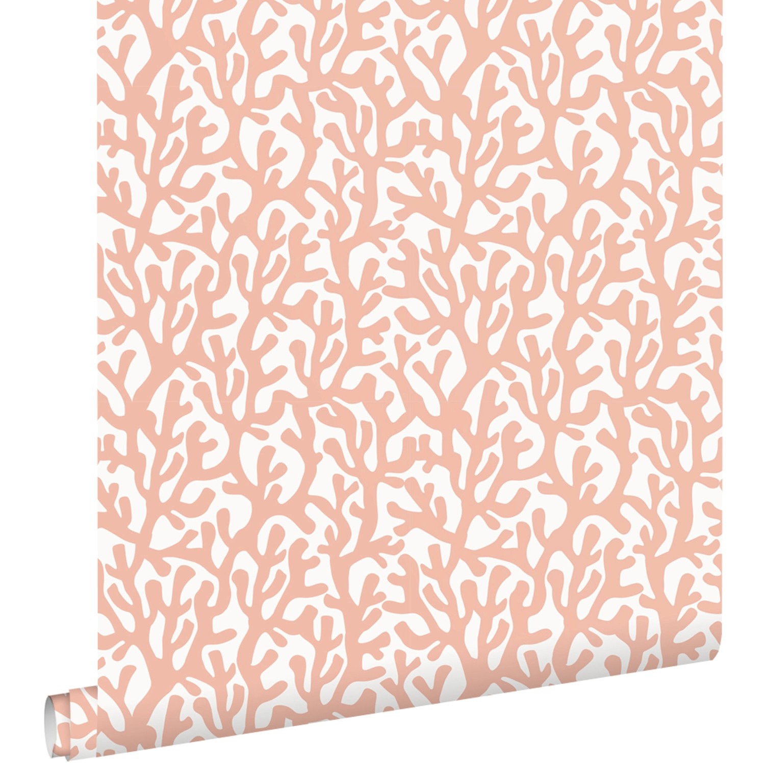 ESTAhome Tapete Koralle Terrakottarosa und Weiß 50 x 900 cm günstig online kaufen