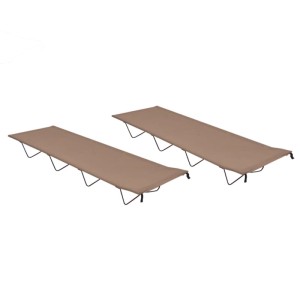 vidaXL Campingbetten 2 Stk 180x60x19 cm Oxford-Gewebe und Stahl Taupe 312487