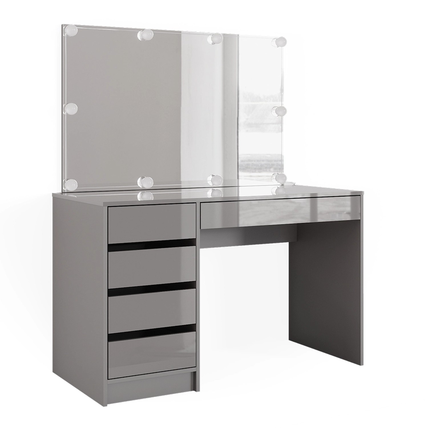 Vicco Schminktisch Sherry Grau 120 cm mit LED Beleuchtung günstig online kaufen