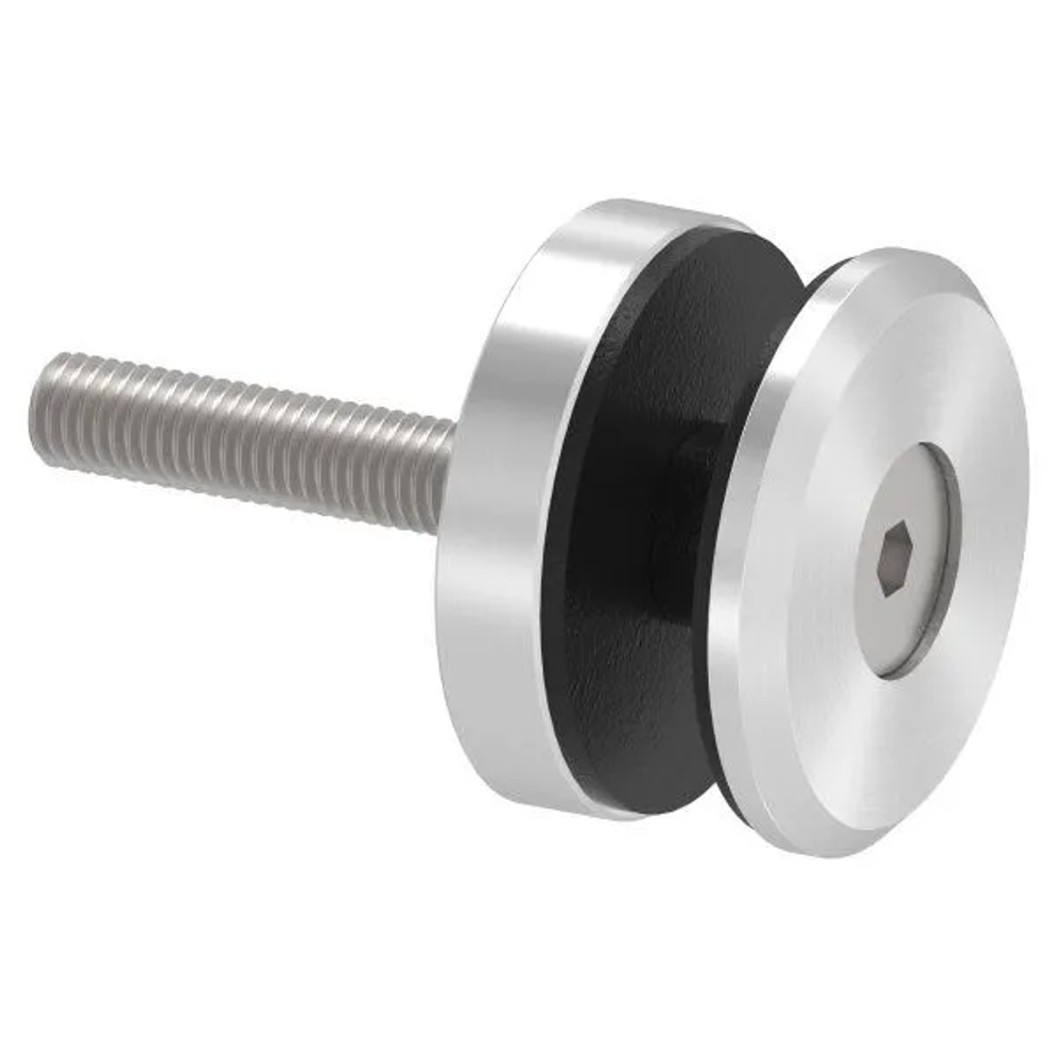 FeNau Glaspunkthalter Ø 50 mm V2A Anschluss Flach Bis 21,52 mm Klemmbereich Mit AbP