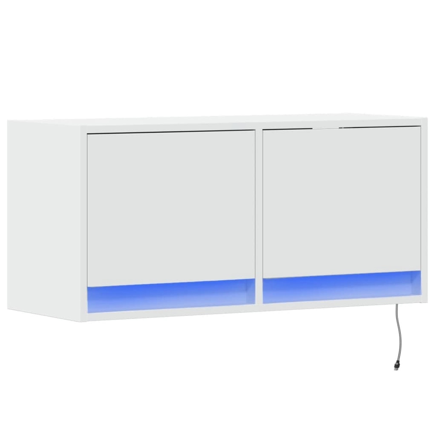 vidaXL TV-Wandschrank mit LED-Beleuchtung Weiß 80x31x38 cm 852355 günstig online kaufen