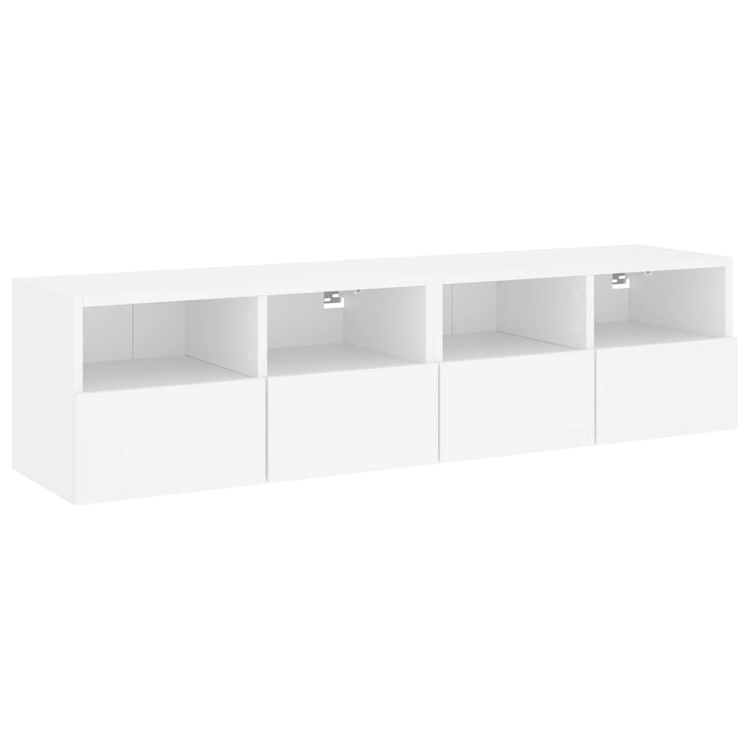vidaXL TV-Wandschränke 2 Stk Weiß 60x30x30 cm Holzwerkstoff 836855