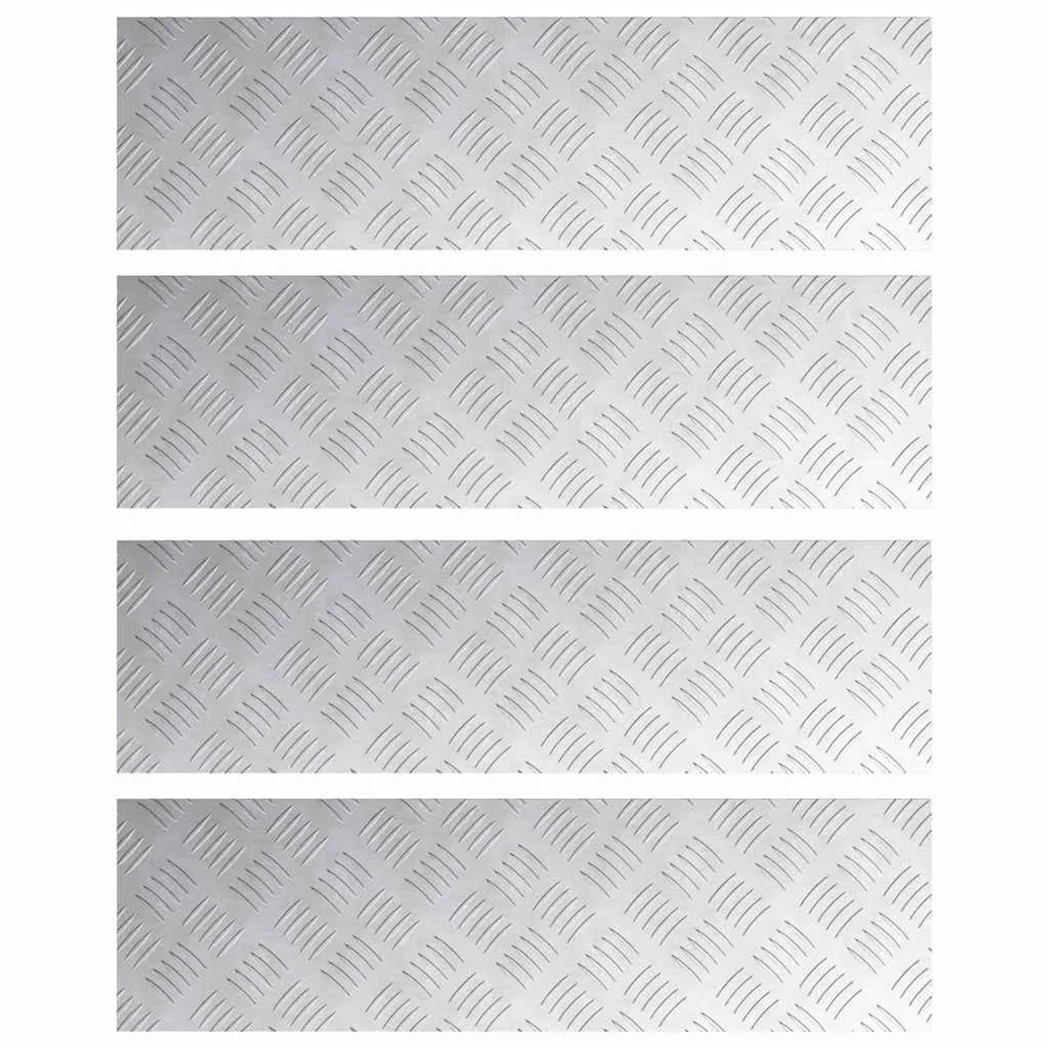 vidaXL Rautenscheiben 4 Stk Silber 70 x 20 cm Aluminium 4104258