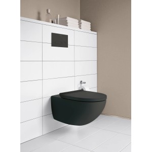 Duravit Architec Wand-WC in Anthrazit Matt mit Absenkautomatik, modernes Bad-Design.