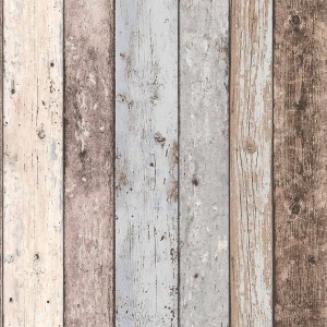 A.S. Création Tapete in Holzoptik (Braun, Blau, Beige): Dekorative Wandgestaltung mit natürlichem Charme.
