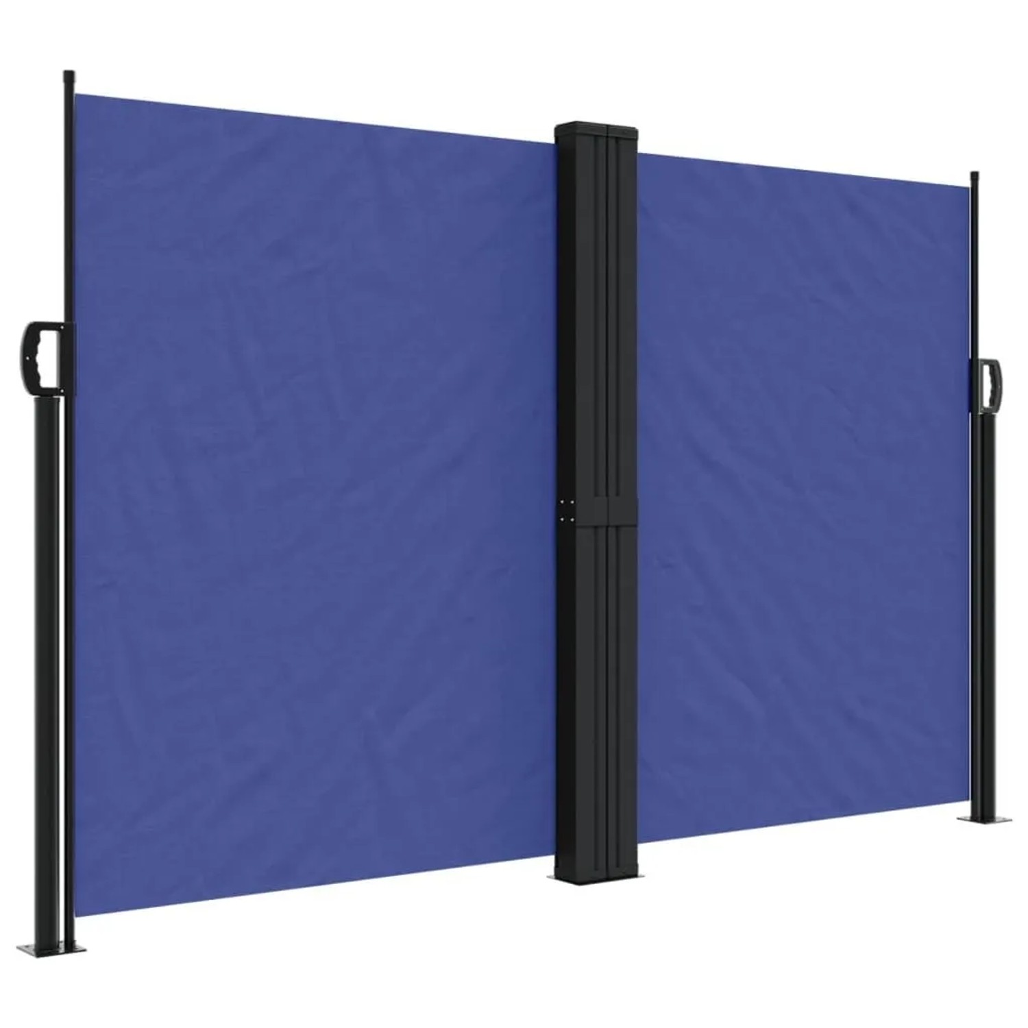 Furnicato Seitenmarkise Ausziehbar Blau 160x1200 Cm