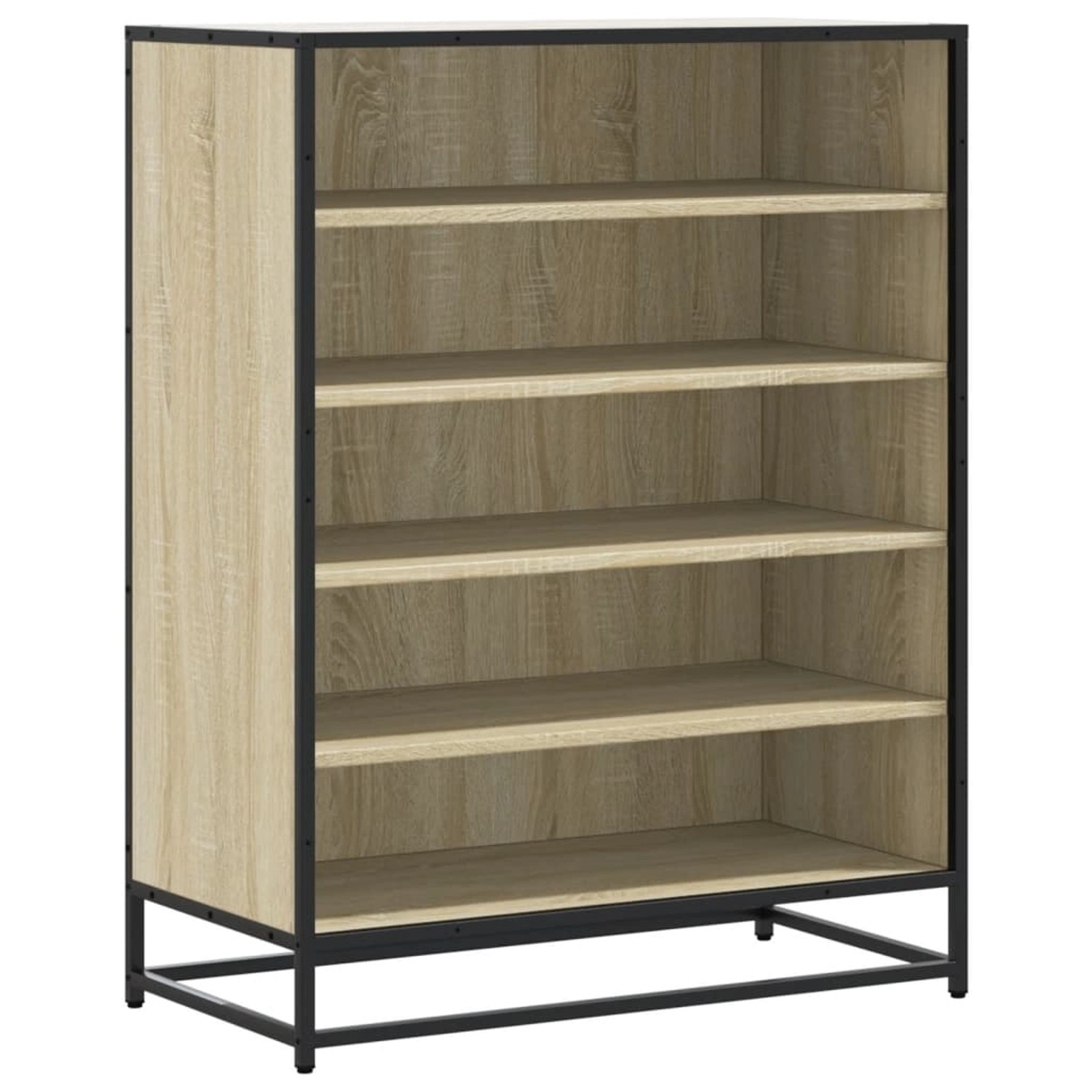 vidaXL Schuhschrank Sonoma Eiche 75x38x97,5 cm Holzwerkstoff Metall 3300871 günstig online kaufen