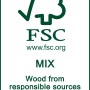 FSC Mix Label für Holzbilderrahmen: Holz aus verantwortungsvollen Quellen.