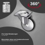 SOTECH Design Möbelrolle LINDAU, Ø75mm, silbergrau, belastbar bis 35kg, 360° drehbar.