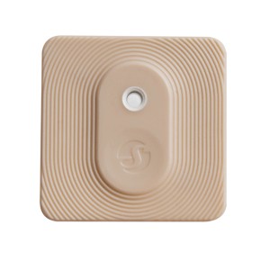 Shelly Blu H&T Beige Temperatur- und Feuchtigkeitssensor für Hausautomation.