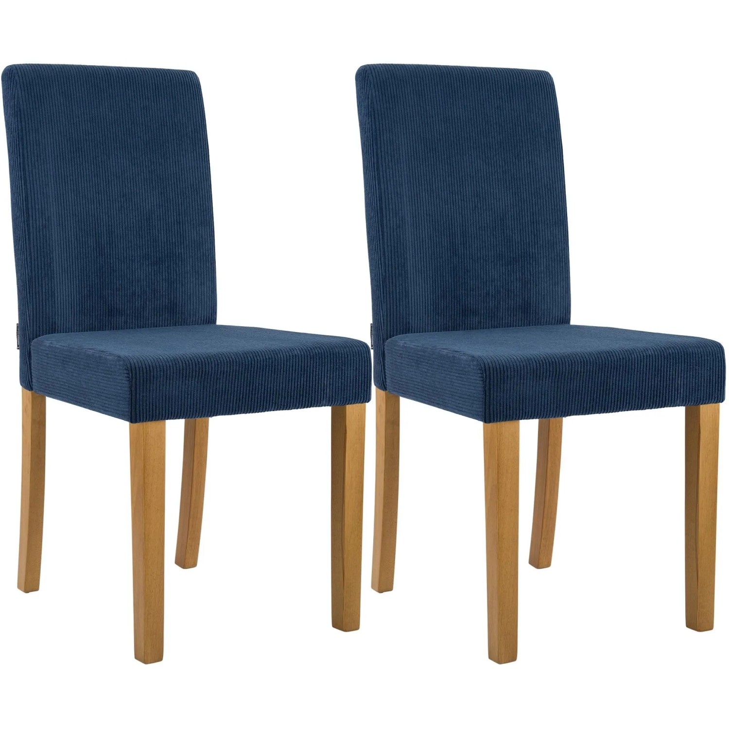 DELUKE 2er Set Esszimmerstuhl DALAN Cord Blau 41x47x91cm Antik-Hell Essstühle Esszimmerstühle Küchenstühle Wohnzimmerstühle