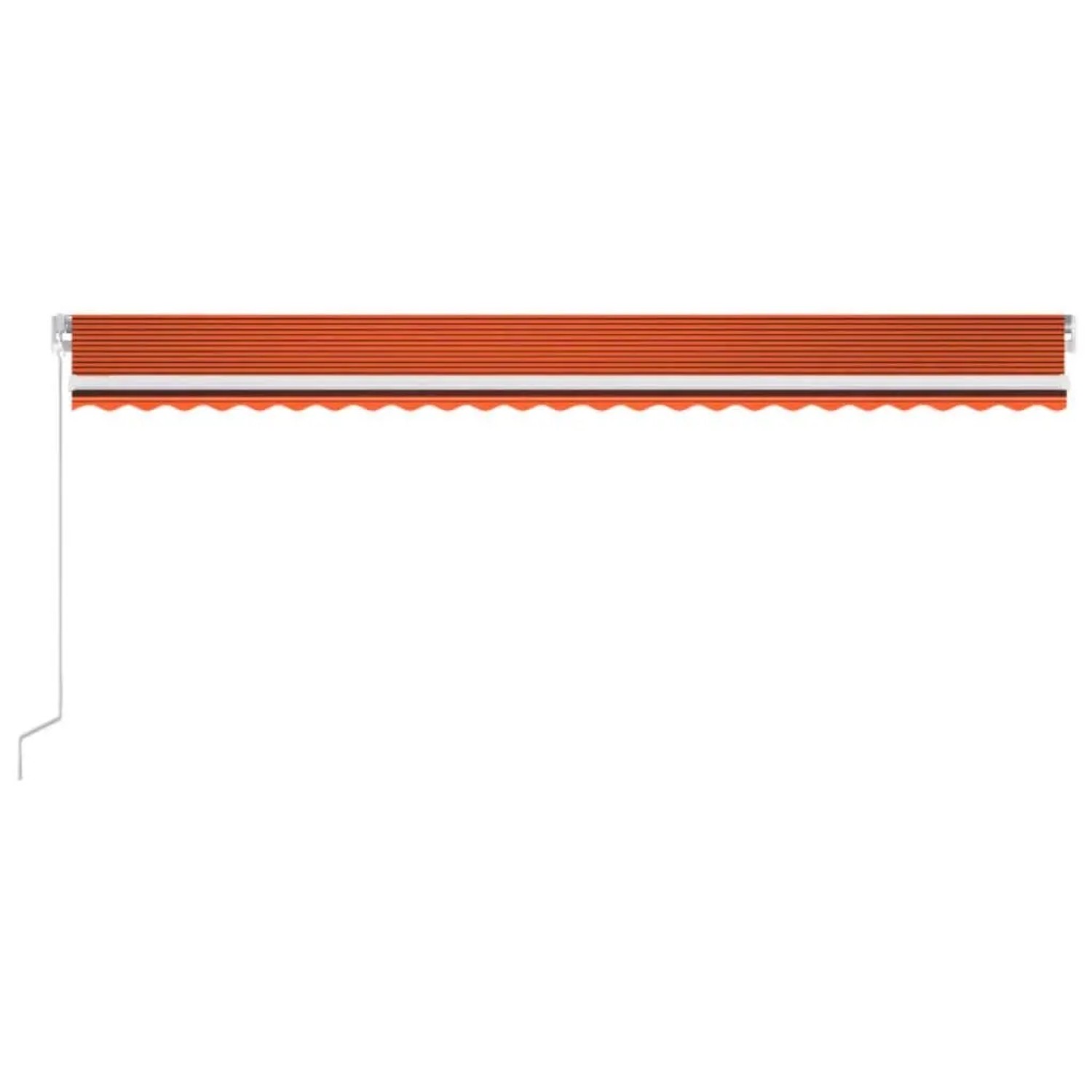 Orange-braune vidaXL Markise, 600x300 cm, mit LED-Beleuchtung für Terrasse & Balkon.