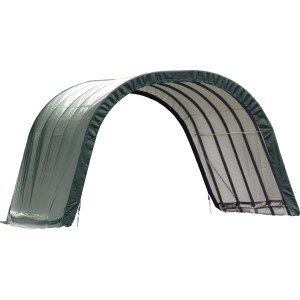 ShelterLogic Weidezelt, grünes Zelt für Tiere oder Lagerung, 370x610 cm.