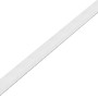 Selbstklebende, silberne Alu Flachstange, 15x2x1000 mm, kugelgestrahlt für matte Optik.