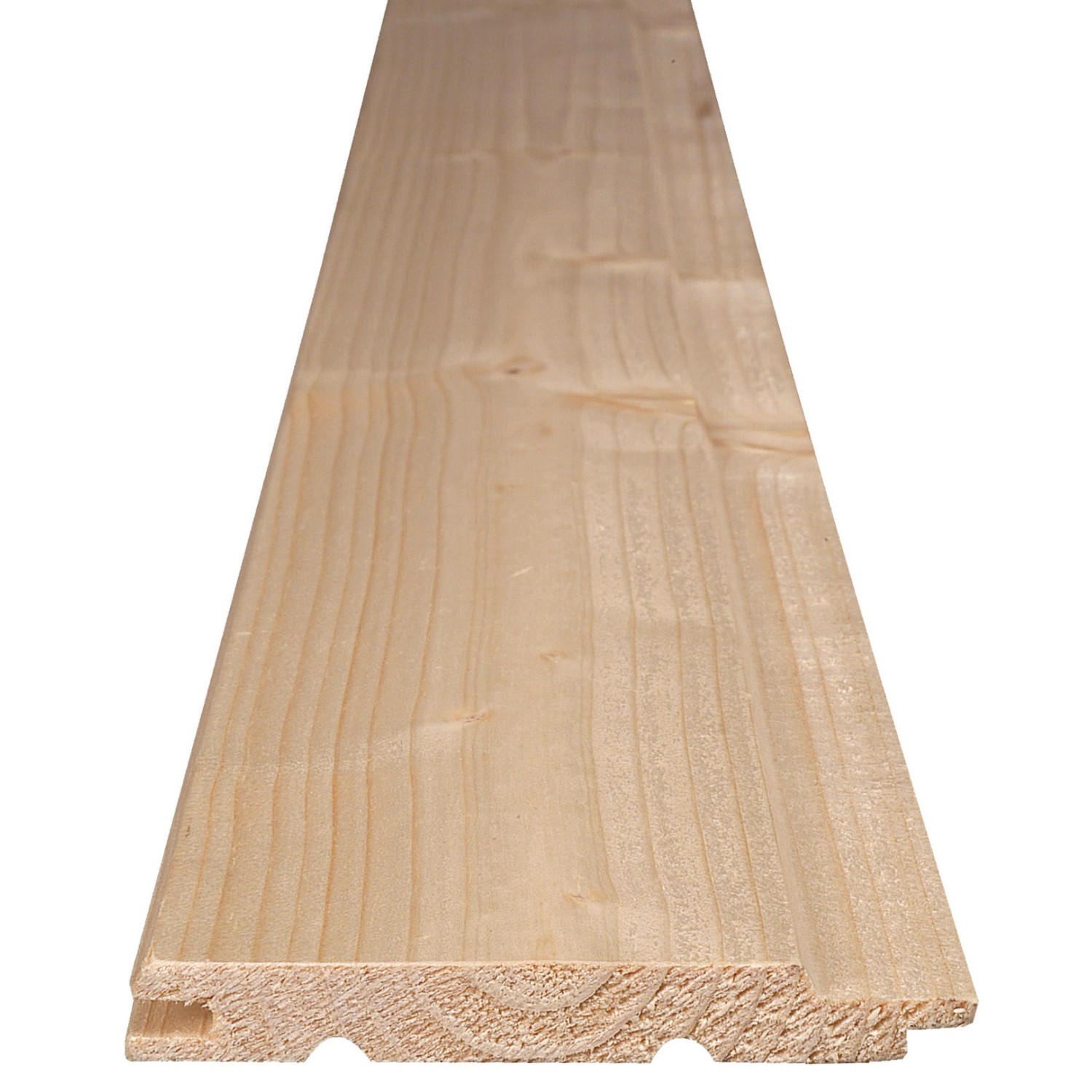 Profilholz Fichte/Tanne, 12,5x96x4000 mm, Nut und Feder, für Wand- und Deckenverkleidung.