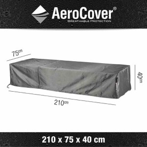 Aerocover Schutzhülle für Lounge-Liege, anthrazit, 210x75x40cm. Atmungsaktive Abdeckung für Gartenmöbel.