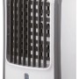 Weiß-grauer Luftkühler Cool Air LK-8026 mit Rollen, 3,5 l Tank und Bedienelementen.