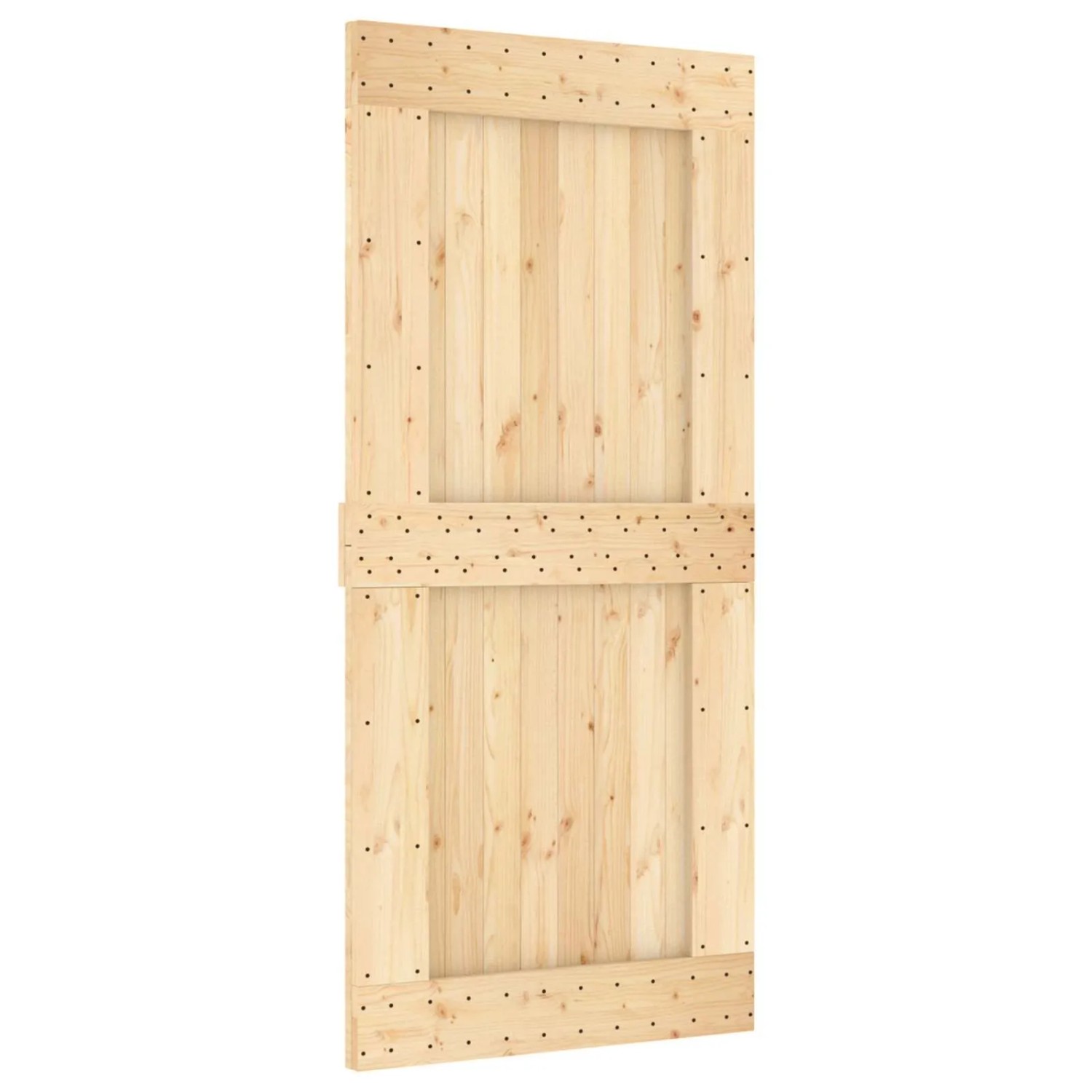 vidaXL Schiebetür NARVIK Natur und Schwarz 95 x 210 cm 213,5 cm 3445309