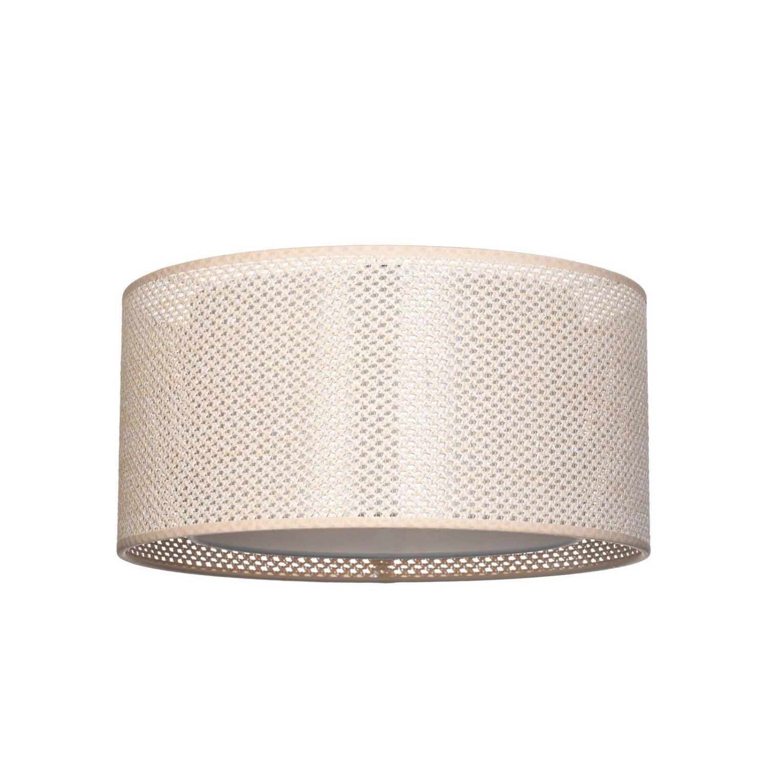 Lindby Deckenlampe Soula 10012920 Landhaus Vintage Rustikal in Creme 1-flammig E27 Wohnzimmerleuchte