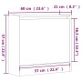 vidaXL Schuhregal Sonoma-Eiche 60x21x57 cm Holzwerkstoff 839884_9
