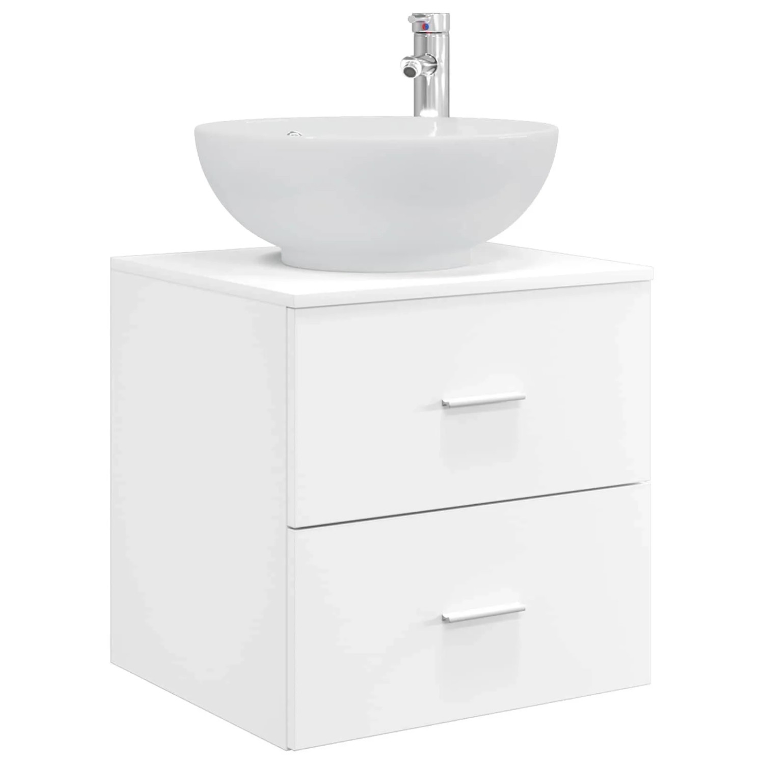 vidaXL Wandmontierte Waschtisch Weiß 49,5 x 44,5 x 66,5 cm 890302