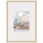 Goldener Kunststoff Bilderrahmen 40x60 cm von walther design New Lifestyle mit Kunstglas.