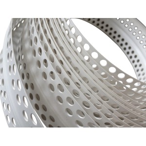 Gerolltes Catnic PVC Eckprofil Multi, geeignet für Gipskartonplatten, als Putzträger.