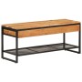 vidaXL Schuhbank 110x35x45 cm Massivholz Akazie und Eisen 372744_9