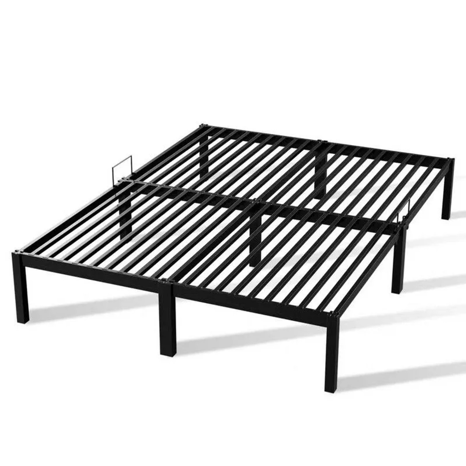 HOMAVO Metallbettgestell Robuster Bettrahmen aus Stahl für Einzelbett Doppelbett Einfache Montage 180x200cm