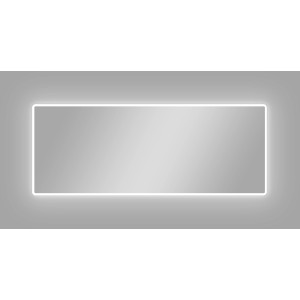 DSK Design LED-Lichtspiegel Silver Rio, 180x70 cm, mit umlaufender LED-Beleuchtung.