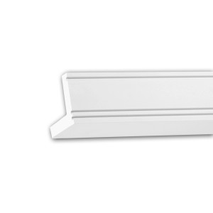 Weiße PROFHOME Eckleiste (200cm) für indirekte Beleuchtung. Zierleiste / Stuckleiste.