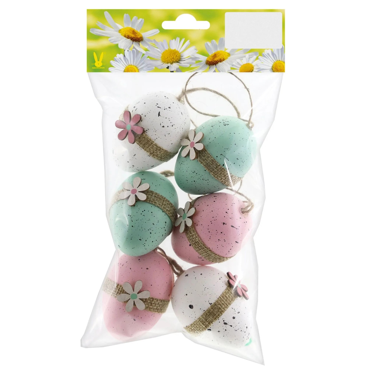 Osterdeko Eier aus Plastik 6 cm Bunt 6 Stück