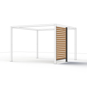 Siena Garden Sichtblende Schattenmanufaktur für Pergola, Holzoptik, 150x210 cm.