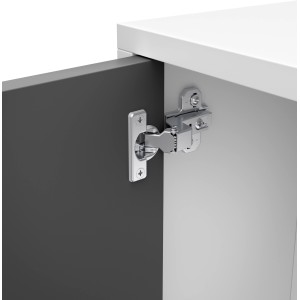 Hettich Mini-Scharnier für innenliegende Möbeltüren (15-19 mm).