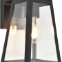 Lutec Fia LED Solar-Wandleuchte, anthrazitfarben, mit klarem Glas und E27 Leuchtmittel.
