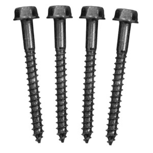 4 feuerverzinkte Schrauben 6,0 x 60 mm für Zaunbau & Sichtschutz.