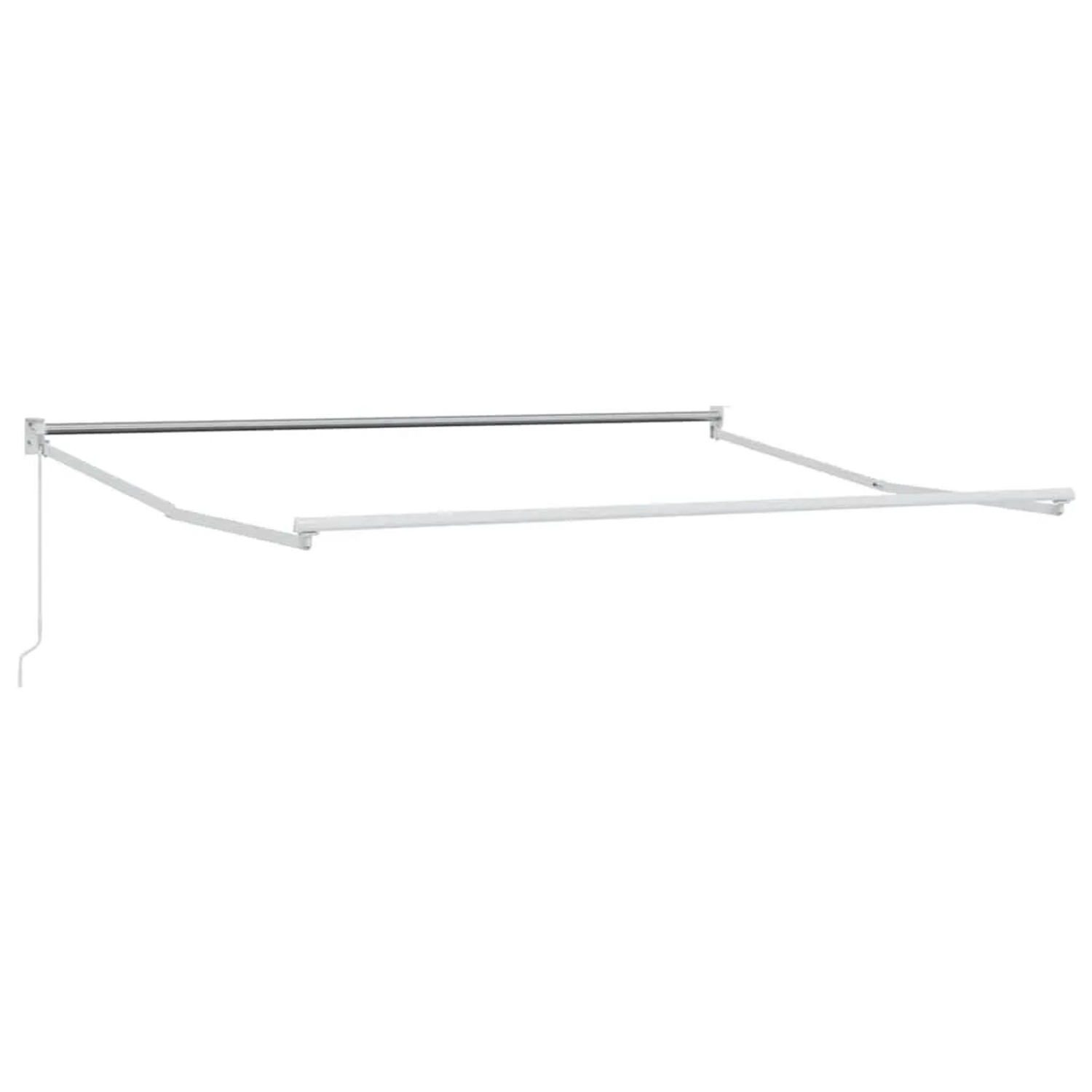 vidaXL Ausziehbarer Sonnenschirmrahmen Weiß 300 x 250 cm Aluminium 362016