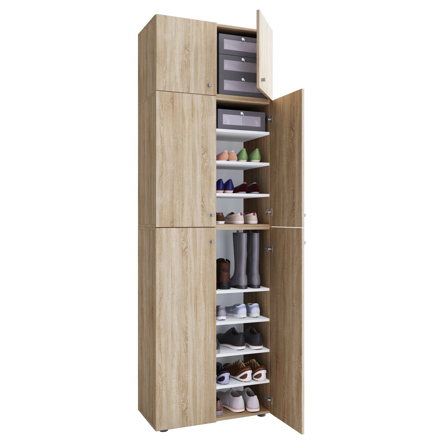 VCM Schuhschrank Lona Sonoma-Eiche