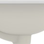 Weißer Ideal Standard Connect Unterbauwaschtisch (58x41 cm) ohne Hahnloch.