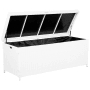Beliani Truhe MODENA Weiss 63x158x66