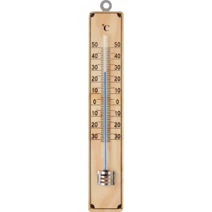 Holz-Thermometer zur Temperaturmessung im Innen- und Außenbereich, 20 cm hoch.
