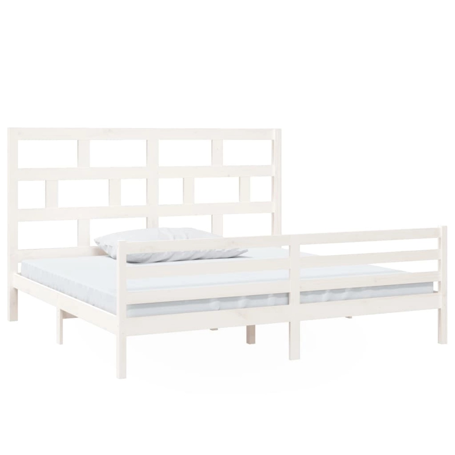 vidaXL Massivholzbett Weiß Kiefer 200x200 cm1053911 günstig online kaufen