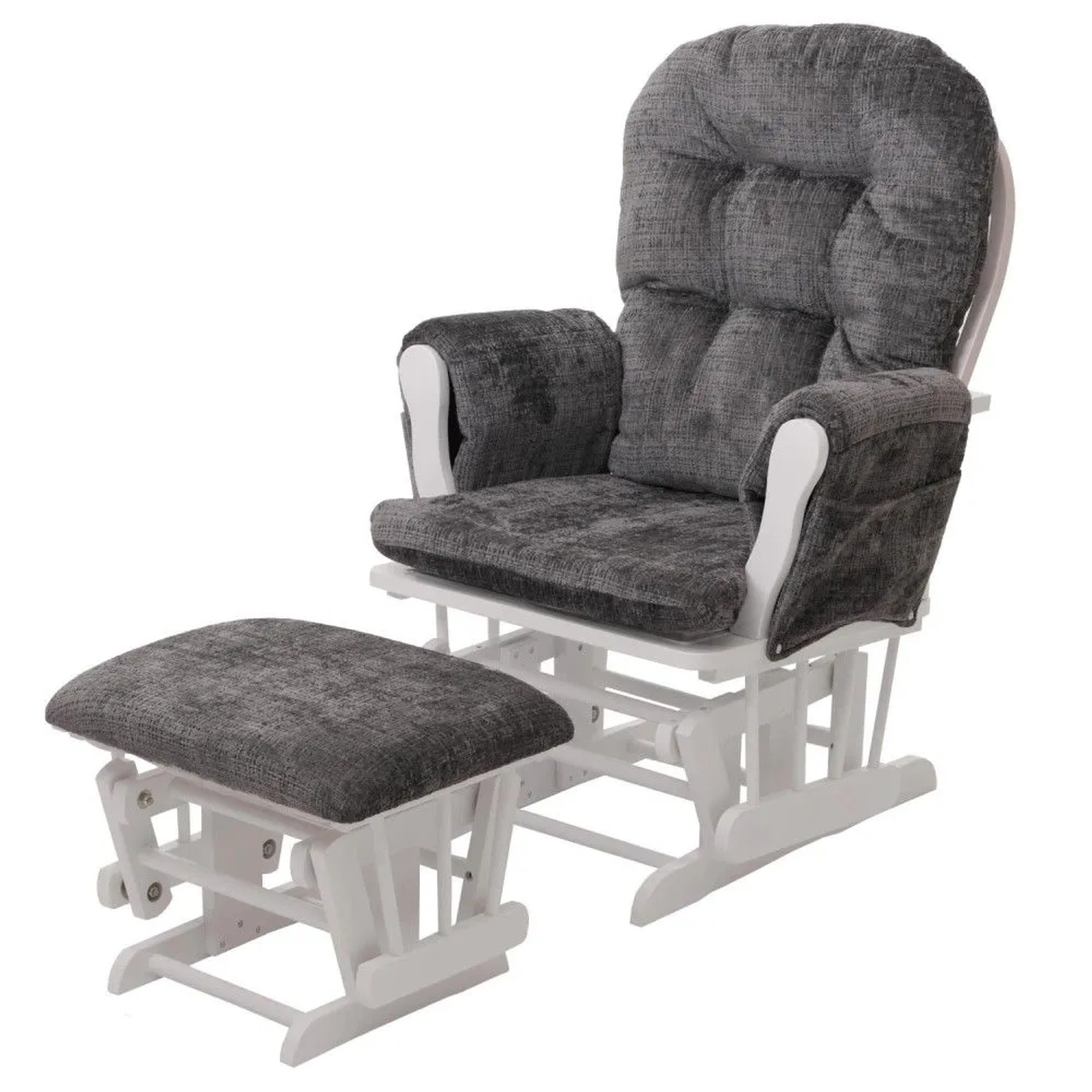 MCW Relaxsessel C76 Dunkelgrau Gestell Weiß