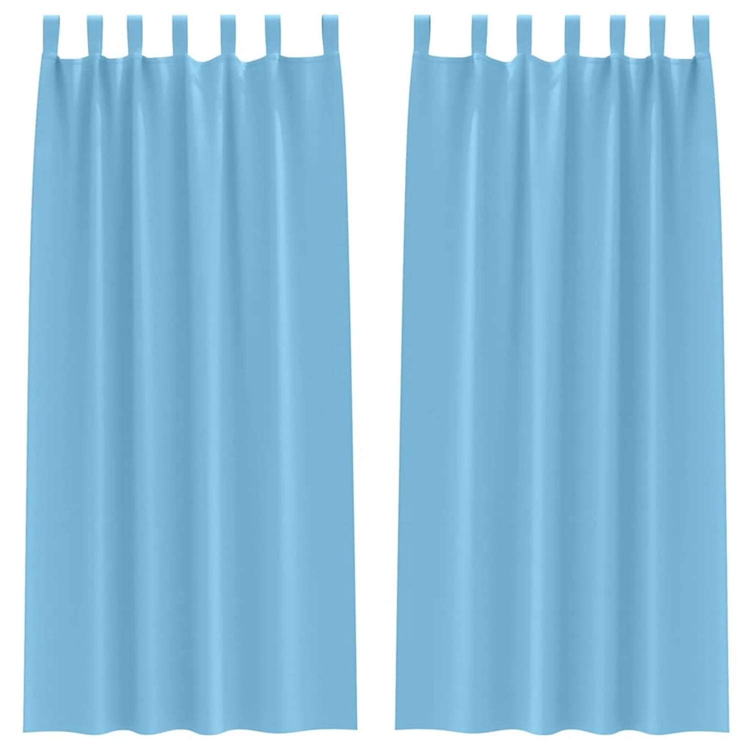 vidaXL Verdunkelungs-Vorhänge mit Ringen Himmelblau Polyester 4107547 günstig online kaufen