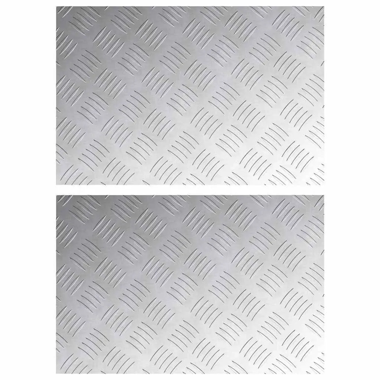 vidaXL Rautenscheiben 2 Stk Silber 60 x 40 cm Aluminium 4104323