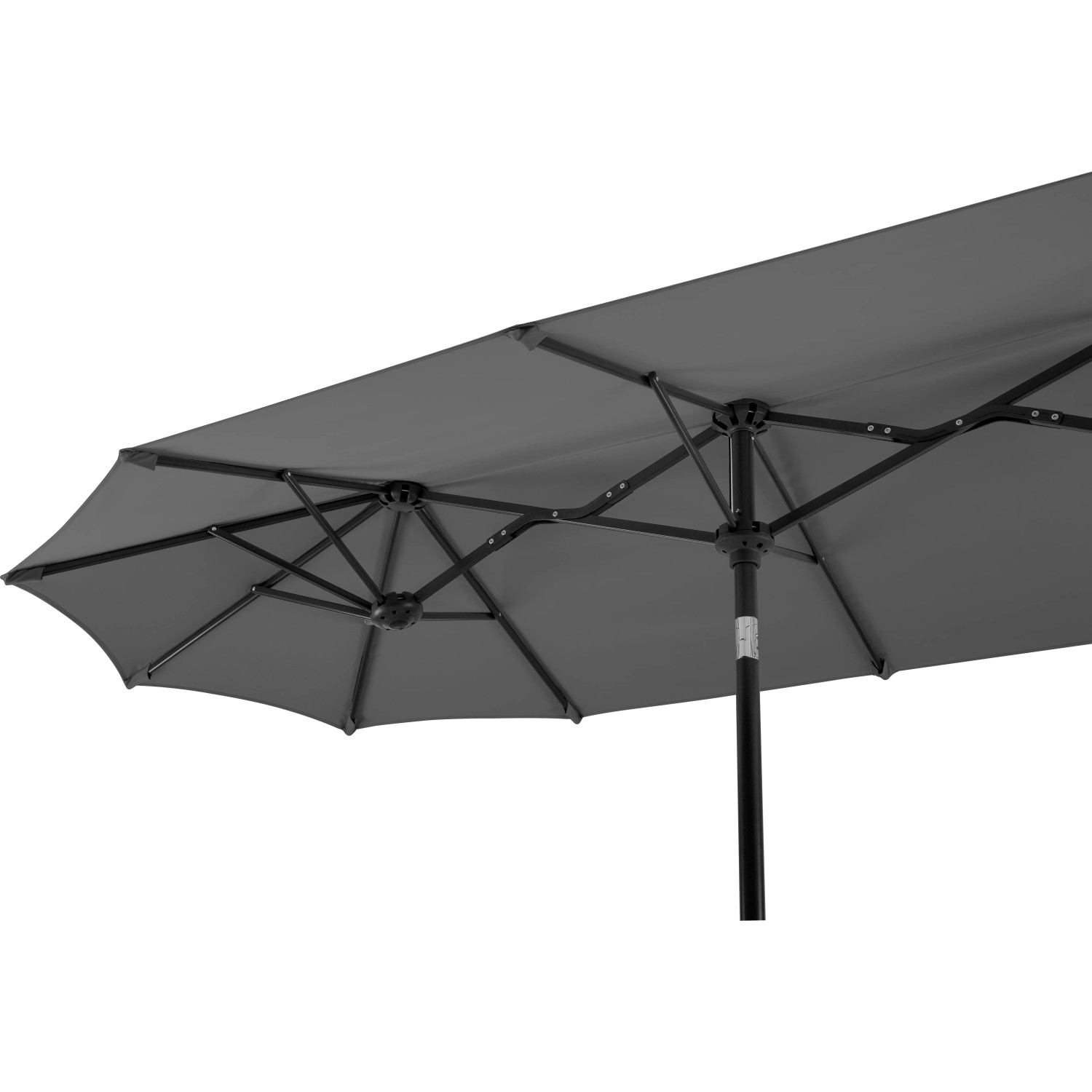 Schneider Balkonschirm Salerno, 300x150 cm, anthrazit, mit Knickfunktion, Unteransicht.